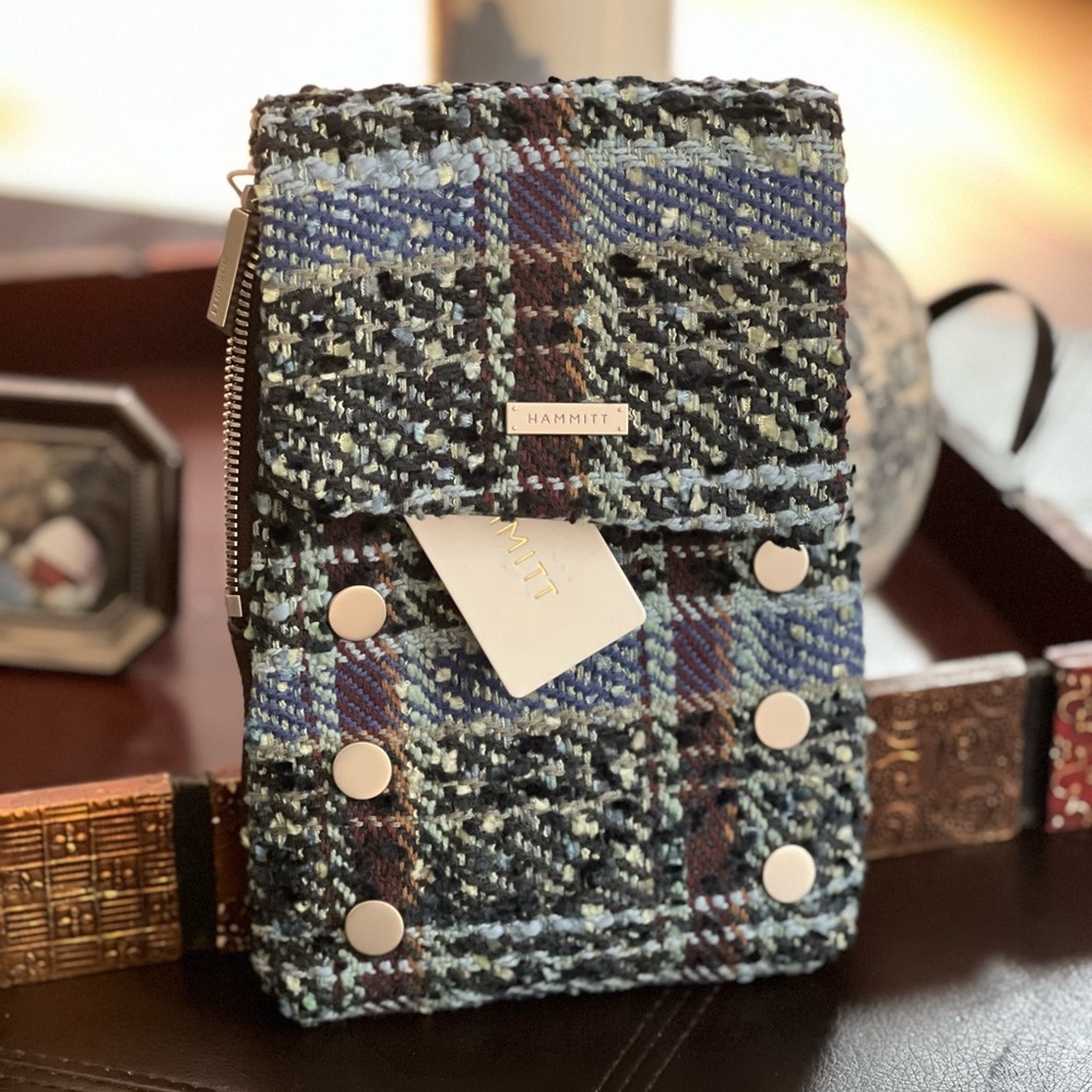 Hammitt VIP Mobile Crossbody | Woven Waltz | Brushed Silver Hardware - NWT